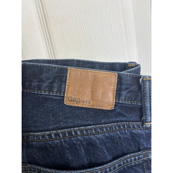 Gap 1969 Men’s Standard Dark Wash Denim Jeans Size 33x34 Cotton - Picture 6 of 6